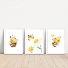 KIT 3 QUADROS ABELHA AQUARELA na internet