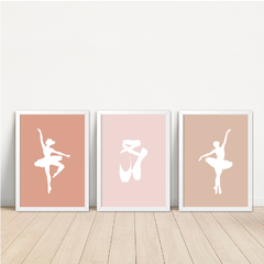KIT 3 QUADROS BALÉ BAILARINA - comprar online