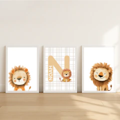 KIT 3 QUADROS LEÃOZINHO - comprar online