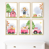 KIT 6 QUADROS FAZENDINHA ROSA