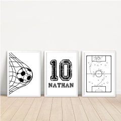 KIT 3 QUADROS FUTEBOL CAMPO na internet
