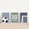 KIT 3 QUADROS FUTEBOL VINTAGE