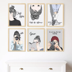 KIT 6 QUADROS TEEN na internet