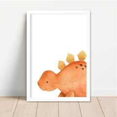 KIT 4 QUADROS DINOSSAUROS AQUARELA - La Artes Quadros e Decor