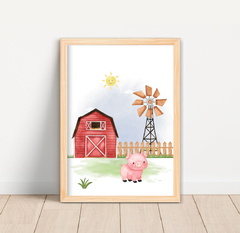 KIT 4 QUADROS FAZENDINHA MENINO - La Artes Quadros e Decor