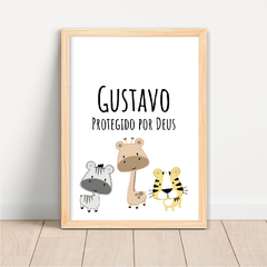 KIT 3 QUADROS SAFARI GUSTAVO