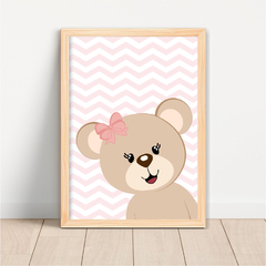 KIT 3 QUADROS URSA FLORAL - comprar online