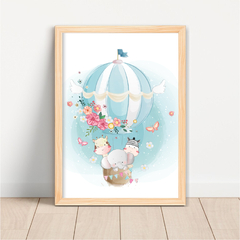 KIT 3 QUADROS MENINA AQUARELA - comprar online