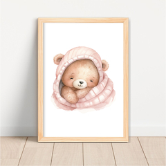 KIT 3 QUADROS URSA AQUARELA