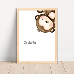 KIT 6 QUADROS SAFARI BABY - La Artes Quadros e Decor