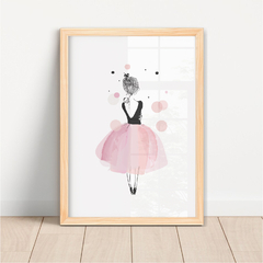 KIT 3 QUADROS BAILARINA AQUARELA