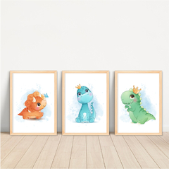 KIT 3 QUADROS DINOSSAUROS BABY - comprar online