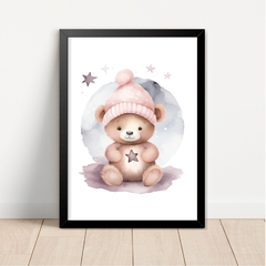 KIT 3 QUADROS URSA AQUARELA - La Artes Quadros e Decor