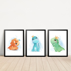 KIT 3 QUADROS DINOSSAUROS BABY na internet