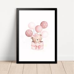 KIT 3 QUADROS URSA BALÃO - La Artes Quadros e Decor