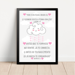 KIT 3 QUADROS MARIA CLARA NUVEM - La Artes Quadros e Decor