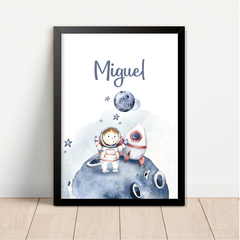 KIT 3 QUADROS ASTRONAUTA IRMÃOS menino/menino - La Artes Quadros e Decor