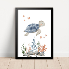 KIT 3 QUADROS FUNDO DO MAR 1 - La Artes Quadros e Decor