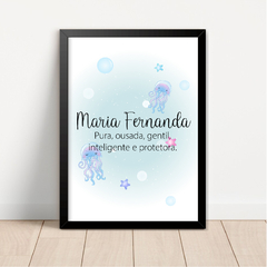 KIT 3 QUADROS SEREIA COM NOME - La Artes Quadros e Decor