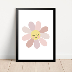 KIT 3 QUADROS MARGARIDAS BLUSH BOHO - La Artes Quadros e Decor