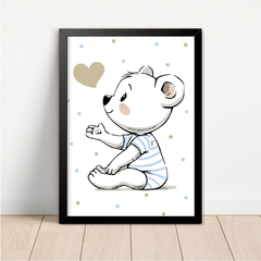 KIT 3 QUADROS URSO MENINO ORAÇÃO - loja online
