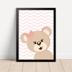 KIT 3 QUADROS URSA FLORAL - loja online