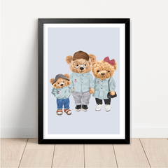 KIT 3 QUADROS FAMILIA URSO - loja online