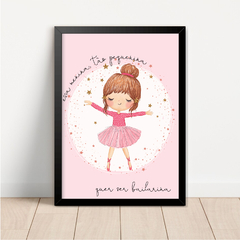 KIT 3 QUADROS PEQUENA BAILARINA - loja online