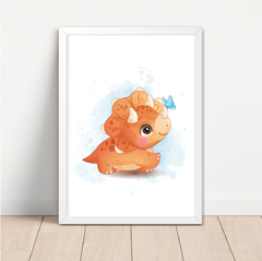 KIT 3 QUADROS DINOSSAUROS BABY - La Artes Quadros e Decor