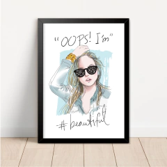 KIT 3 QUADROS GAROTA BONITA - loja online