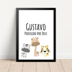 KIT 3 QUADROS SAFARI GUSTAVO - loja online