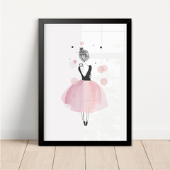 KIT 3 QUADROS BAILARINA AQUARELA - loja online