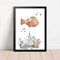 KIT 3 QUADROS FUNDO DO MAR 1 - loja online