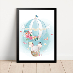 KIT 3 QUADROS MENINA AQUARELA - loja online