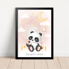 Imagem do KIT 3 QUADROS PANDA AQUARELA MENINA