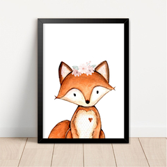 Imagem do KIT 3 QUADROS ANIMAIS DO BOSQUE MENINA