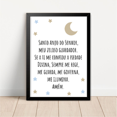 Imagem do KIT 3 QUADROS URSO MENINO ORAÇÃO