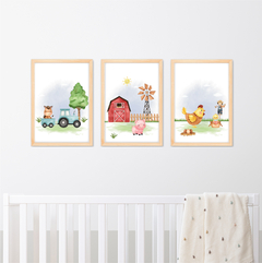 KIT 3 QUADROS FAZENDINHA - loja online