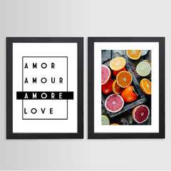2 QUADROS FRUTAS CÍTRICAS