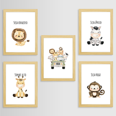 KIT 5 QUADROS SAFARI CANDY - comprar online