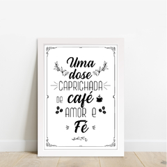 QUADRO CAFÉ AMOR E FÉ - La Artes Quadros e Decor