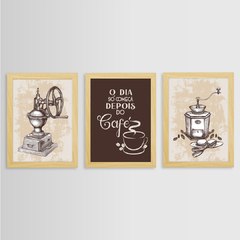 KIT 3 QUADROS CAFÉ VINTAGE na internet