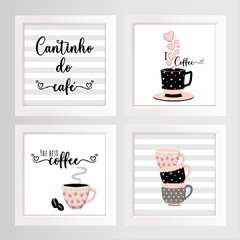 KIT 4 QUADROS CANTINHO DO CAFÉ na internet