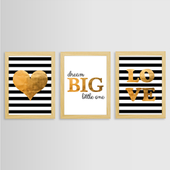KIT 3 QUADROS DREAM BIG na internet