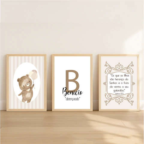 KIT 3 QUADROS BENÍCIO RETRÔ - comprar online