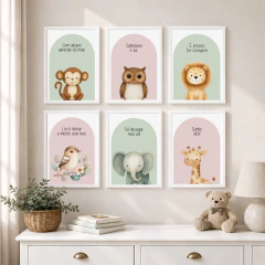 KIT 6 QUADROS ANIMAIS INTELIGENTES - comprar online
