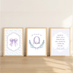 KIT 3 QUADROS LAVANDA - comprar online