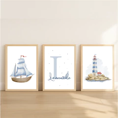 KIT 3 QUADROS MARINHEIRO LEONARDO na internet