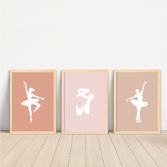 Imagem do KIT 3 QUADROS BALÉ BAILARINA
