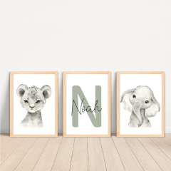 KIT 3 QUADROS SAFARI NOAH na internet